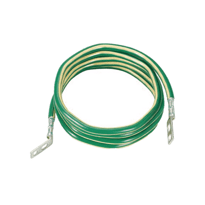 Jumper para Aterrizar Equipos, 6 AWG, con Terminal Doblada a 45 Grados (LCC6-14JAWH-L) Para Conexión a Tierra y Terminal Recta (LCC6 - 14JAW-L) Para Equipos , 2.4 m de Largo  GJ696UH
