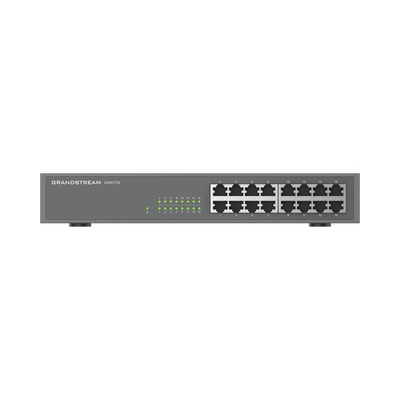 GWN7702, Switch No Administrable, 16 puertos Giga Ethernet, gabinete metálico para escritorio o rack