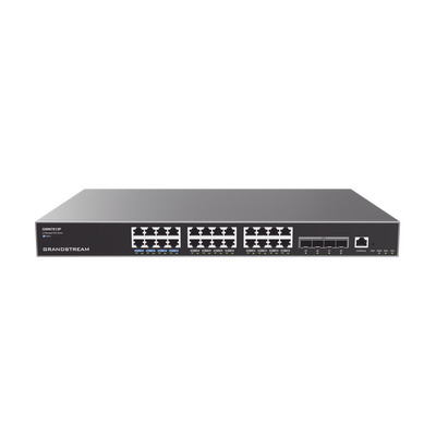 GWN7813P, Switch PoE Administrable capa 3, 24 x GigaEth PoE, 8 x PoE++ y 4 x 10 Giga SFP+, 360w