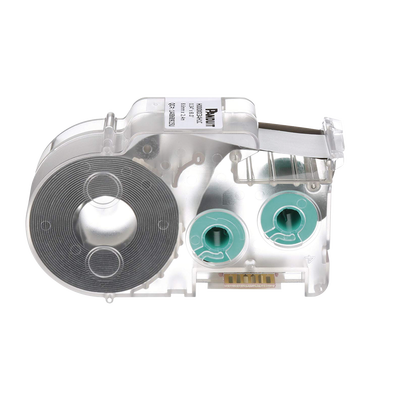 Casete de Etiquetas de Poliolefina de Cinta Continua, Tubo Termocontráctil, 8.6 mm de Ancho, 2.4 m de largo, Para Cables de 1.5 a 4.8 mm (18-12 AWG) de Diámetro, Color Blanco  H000X034H1C