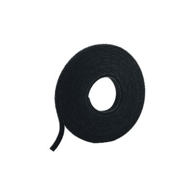 Rollo de Cinta de Contacto, de 15 Pies (4.5m) de Largo, 19.1 mm de Ancho, Color Negro HLS-15R0