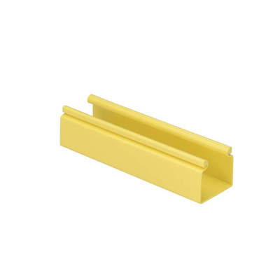 Canaleta FiberRunner™ 2X2 sin Tapa, de PVC Rígido, Con Orificios de Montaje, Color Amarillo, 1.8 m de Largo HS2X2YL6