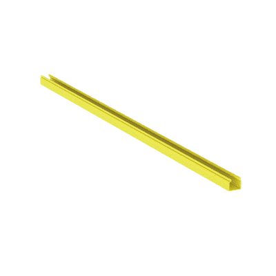 Canaleta FiberRunner™ 2X2 sin Tapa, de PVC Rígido, Color Amarillo, 1.8 m de Largo  HS2X2YL6NM