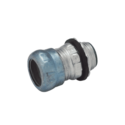 Conector de Compresión Impermeable Aislado de Acero Galvanizado para Pared Delgada de 1 1/2" . HUB-2916RT