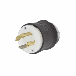 Clavija con Bloqueo de Media Vuelta Industrial 30 a 125/250 V CA / 3 Polos 4 Hilos / Nema L14-30P.  HUB-HBL-2711