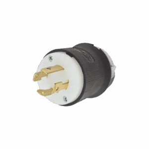 Clavija con Bloqueo de Media Vuelta Industrial 30 A 250 V CA / 3 Polos 4 Hilos / Nema L15-30P.  HUB-HBL-2721
