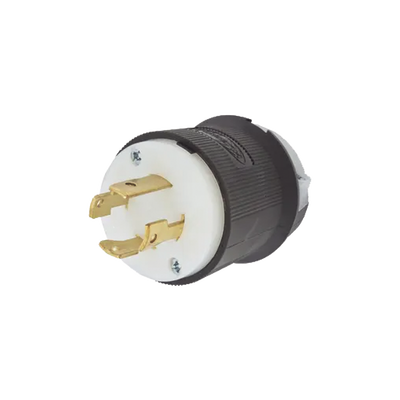 Clavija con Bloqueo de Media Vuelta Industrial 30 A 250 V CA / 3 Polos 4 Hilos / Nema L15-30P. HUB-HBL-2721