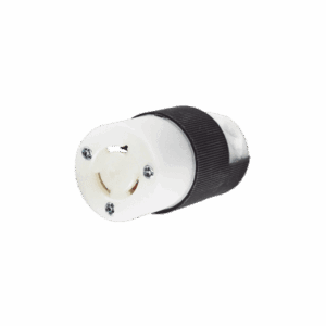 Conector Industrial con Bloqueo de Media Vuelta / 15 A 250 V CA / 2 Polos 3 Hilos / Nema L6-15R / Color Blanco y Negro.  HUB-HBL-457-9C