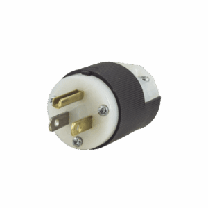 Clavija Entrada Recta/ 15A 125V/ 2 Polos 3 Hilos/ Nema 5-15P/ Grado Industrial- Comercial.  HUB-HBL-5266-C