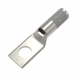 Zapata Terminal de Compresión BURNDY Cañón Corto para Tornillo de 3/8" y Calibre 4 AWG.  HUB-YA4CL4