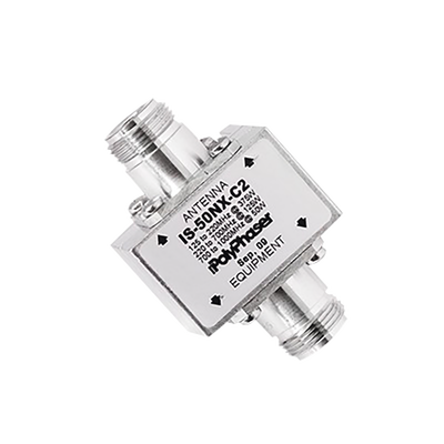 Protector Coaxial RF de CD Para 125 - 1000 MHz Con Ceja lateral y Conectores N Hembra en Ambos Lados, 50 Ω  IS-50NX-C2  IS-50NX-C2