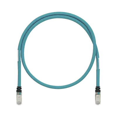 Patch Cord Cat6A de Grado Industrial 600V, Blindado SF/UTP, Calibre 26 AWG, Color Aqua, 5m  ISTPH6X5MTL
