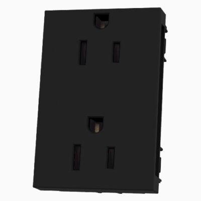 TOMA DÃšPLEX 2P+T 15A         127V 3MD C/PROT INFA NEG MATE - JB4188Q
