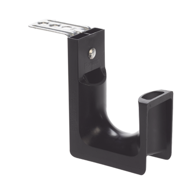 Sujetador STRONGHOLD tipo J (J-Hook), Con Soporte para Montaje en Techo, Para 46 Cables Cat6, Nylon 6.6, Color Negro, 1 pieza JP2CMB-L20