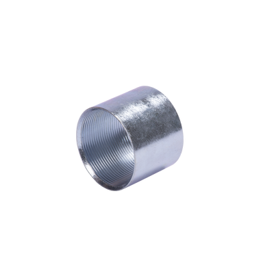 Cople 1" (25mm) pared gruesa con rosca galvanizado etiqueta amarilla
