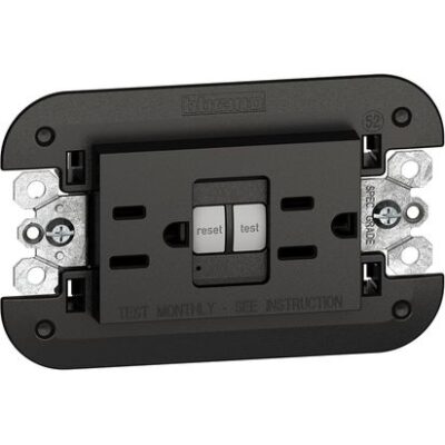 TOMACORRIENTE DUP. ICFT 15A 12PROT. INF. C/CHASIS, NEGRO - KG4188GFG6