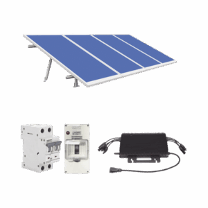 Kit Solar para Interconexión de 1.8KW de Potencia Pico 220Vca con Microinversor y 4 Módulos de 450 W (Incluye Montaje y Protecciones).  KIT-HMS-2K450