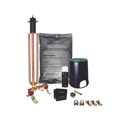 Kit de Tierra Física con Electrodo Magnetoactivo de 45 AMP Y Supresor de Picos SOHO CAT: KITMASTERTG-CONMV2
