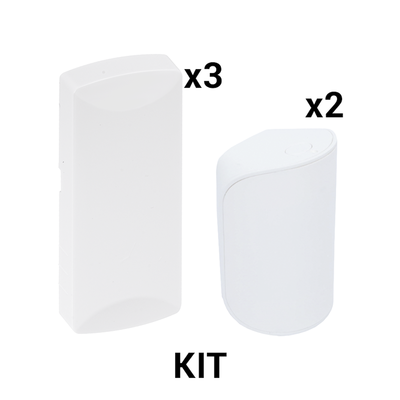 KIT Básico Sensores Inalámbricos - Incluye 3 Contactos Magnéticos y 2 PIR - Compatibles con DSC - KIT-RF-SFIRE-DSC-1