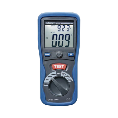 Medidor de resistencia a tierra digital a 3 hilos  CAT III / 1000 V.: KRT-01-3PN