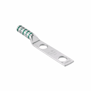 Terminal de Compresión Pan-Lug™ de Barril Largo, de Dos Orificios de 1/2", para Cable 6 AWG, Espacios Entre Orificios de 1.75".  LCC6-12-L
