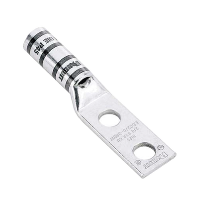 Terminal de Compresión Pan-Lug™ de Barril Largo, de Dos Orificios de 1/2", para Cable 6 AWG, Espacio entre Orificios de 1.75". LCC6-12W-L | Humberto Chacon Terminal de Compresión Pan-Lug™ de Barril Largo, de Dos Orificios de 1/2", para Cable 6 AWG, Espacio entre Orificios de 1.75". LCC6-12W-L