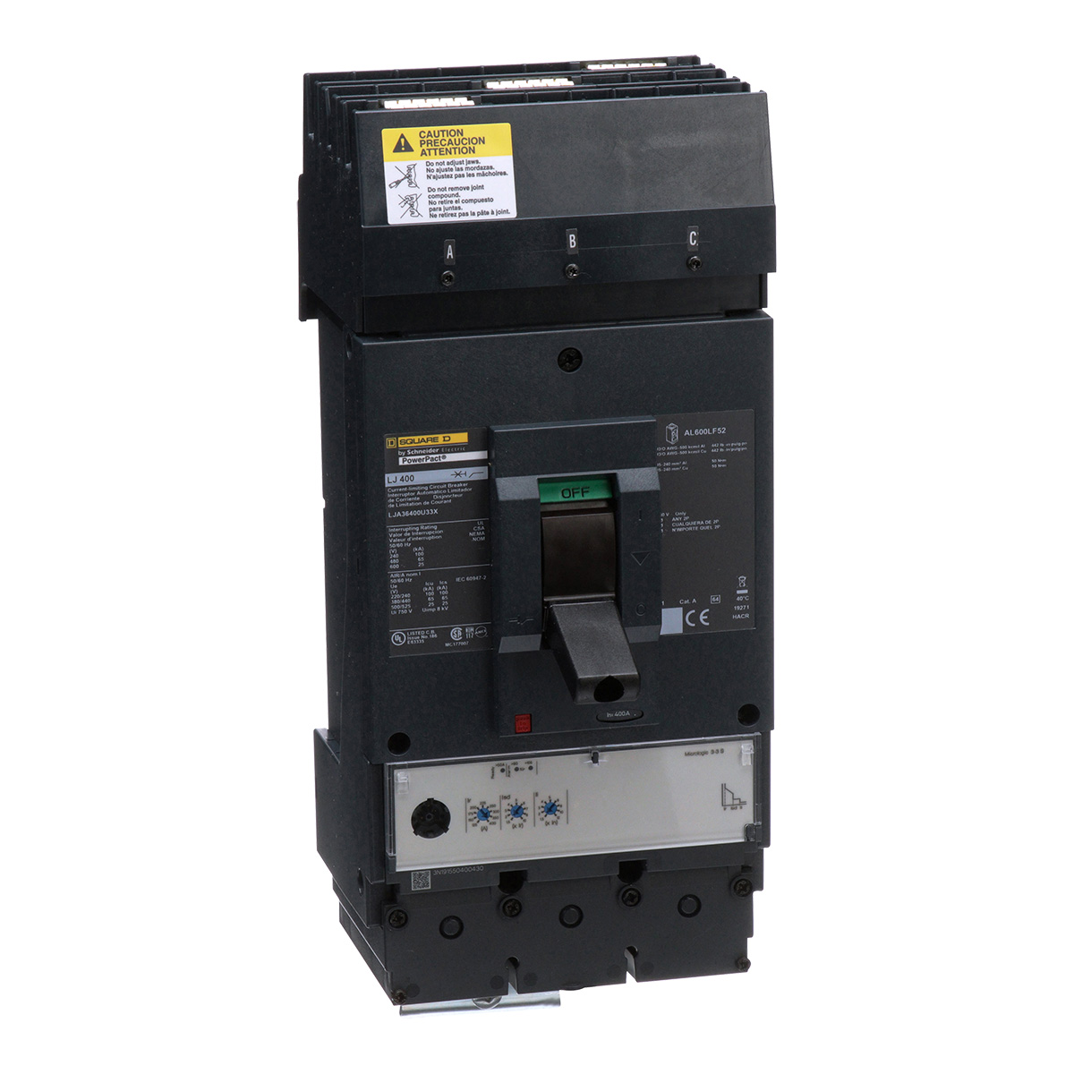 LJA INT. TERMOMAGNETICO 3P 400A 35KA 480V L LJA36400U33X | Humberto Chacon LJA INT. TERMOMAGNETICO 3P 400A 35KA 480V L LJA36400U33X