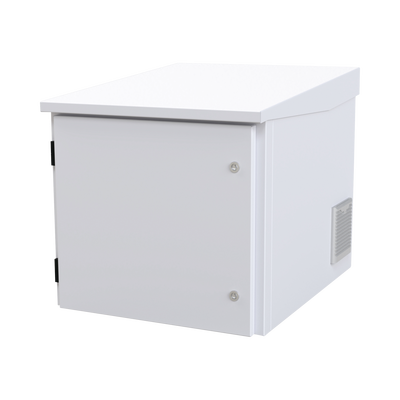 Gabinete PROFUNDO hasta 705 mm de profundidad, de Exterior de 9UR con Ventiladores y Termostato (Montaje a poste o torre se vende por separado). LP-FORTE-6078-09U
