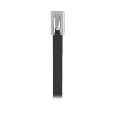 Cincho Pan-Steel™ de Acero Inoxidable 316, de 521mm largo x 4.6mm ancho, Color Negro, Exterior Resistente a Rayos UV, Paquete de 100pz  MLTFC6S-CP316