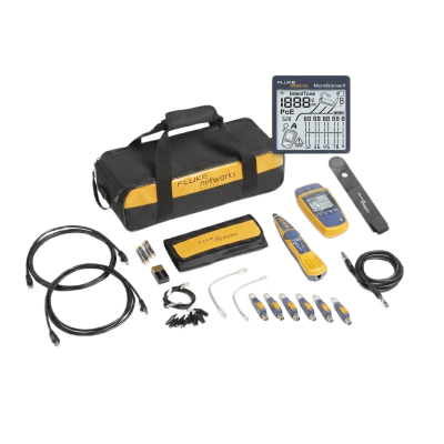 Kit Profesional de Verificador de Red MicroScanner2, para Comprobación de Redes de Voz, Datos y Video, Con Pantalla LCD Retroiluminada  MS2-KIT