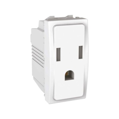 CONTACTO 2 POLOS + TIERRA MÓDULO AMERICANO MU3.027.18-HC SCHNEIDER ELECTRIC