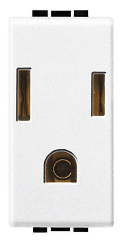 TOMA CORRIENTE POLAR/ATER 2P+TC/PROTEC BLAN 1MOD 15A127/277V - N4129