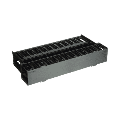 Organizador de Cables Horizontal NetManager, Doble (Frontal y Posterior), Para Rack de 19in, 2UR  NCMH2