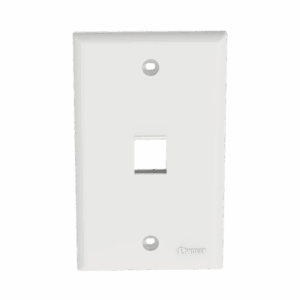 Placa de Pared Vertical, Salida Para 1 Puerto Keystone, Color Blanco  NK1FNWH