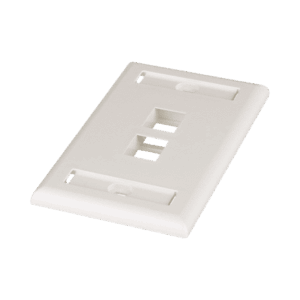 Placa de Pared Vertical, Salida Para 2 Puertos Keystone, Con Espacios Para Etiquetas, Color Blanco Mate  NK2FIWY