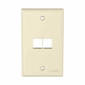 Placa de Pared Vertical, Salida Para 2 Puertos Keystone, Color Marfil  NK2FNEI