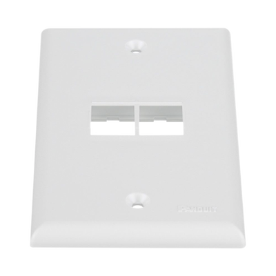 Placa de Pared Vertical, Salida Para 2 Puertos Keystone, Color Blanco NK2FNWH | Humberto Chacon Placa de Pared Vertical, Salida Para 2 Puertos Keystone, Color Blanco NK2FNWH