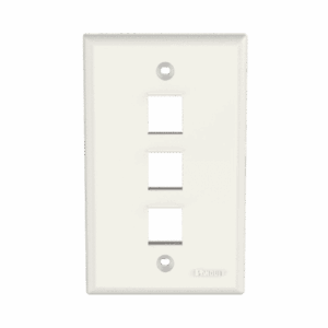 Placa de Pared Vertical, Salida Para 3 Puertos Keystone, Color Blanco Mate  NK3FNIW