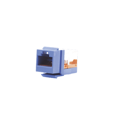 Conector Jack Estilo Leadframe, Tipo Keystone, Categoría 5e, de 8 posiciones y 8 cables, Color Azul  NK5E88MBUY