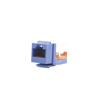 Conector Jack Estilo Leadframe, Tipo Keystone, Categoría 5e, de 8 posiciones y 8 cables, Color Azul NK5E88MBUY