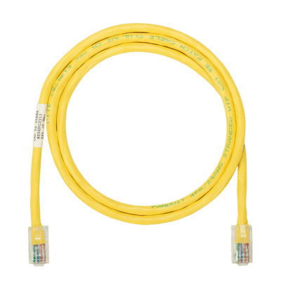 Cable de parcheo UTP Categoría 5e, con plug modular en cada extremo - 1.5 m. - Amarillo  NK5EPC5YLY