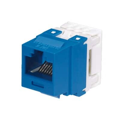 Conector Jack Estilo 110 (de Impacto), Tipo Keystone, Categoría 6, de 8 posiciones y 8 cables, Color Azul  NK688MBU