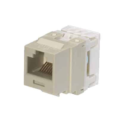 Conector Jack Estilo 110 (de Impacto), Tipo Keystone, Categoría 6, de 8 posiciones y 8 cables, Color Blanco mate  NK688MIW