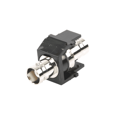 Módulo Acoplador Coaxial Tipo BNC, Keystone, de 50 Ohms, Color Negro  NKBNCMBLY