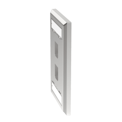 Placa de Pared Vertical, Salida Para 2 Puertos Keystone, Con Espacios Para Etiquetas, de Acero Inoxidable NKF2S
