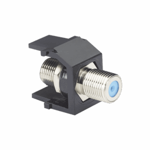 Módulo Acoplador Coaxial Tipo F, Keystone, de 75 Ohms, 3.0 GHz, Color Negro  NKFBL