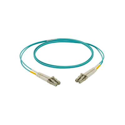 Jumper de Fibra Optica Multimodo 50/125 OM3, LC-LC Duplex, LSZH, Color Aqua, 3 Metros NKFPX2ELLLSM003