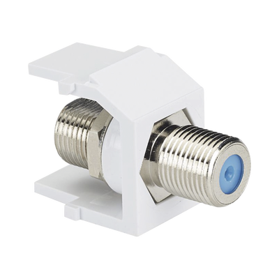 Módulo Acoplador Coaxial Tipo F, Keystone, de 75 Ohms, 3.0 GHz, Color Blanco NKFWH