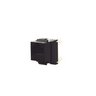 Conector Jack Estilo 110 (de Impacto), Tipo Keystone, Categoría 5e, de 8 posiciones y 8 cables, Color Negro  NKP5E88MBL