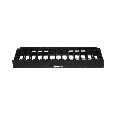 Organizador de Cables Horizontal NetManager de Alta Densidad, Sencillo (Solo Frontal), Para Rack de 19in, 1UR  NMF1